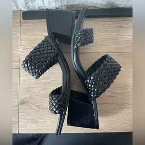 Target brand, woven mule block heel sandal